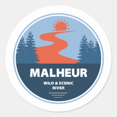 Malheur Wild And Scenic River Oregon Classic Round Sticker