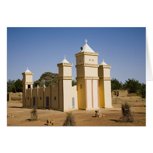 Mali, Bamako. Mosque, Bamako-Djenne Road Cards (Front Horizontal)