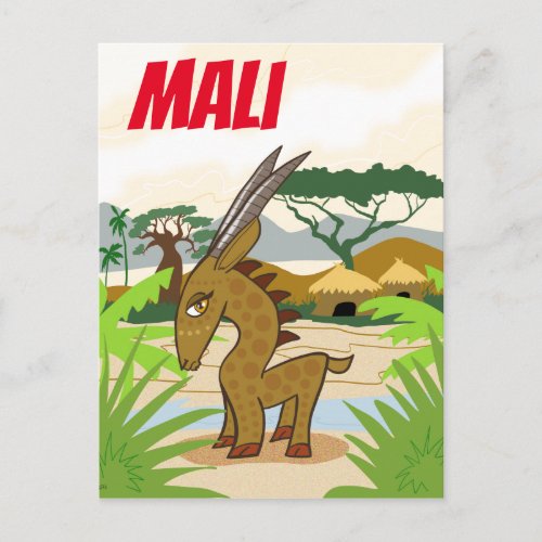 Mali chiwara postcard
