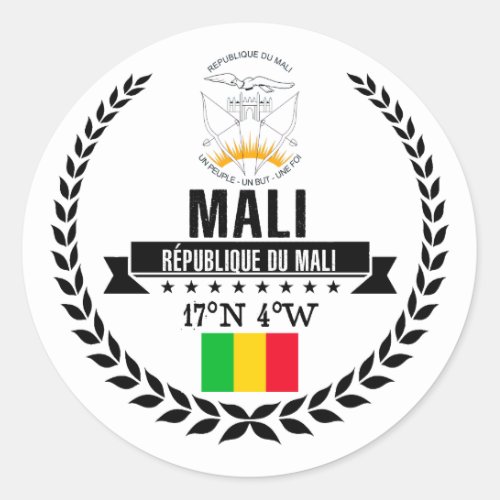 Mali Classic Round Sticker