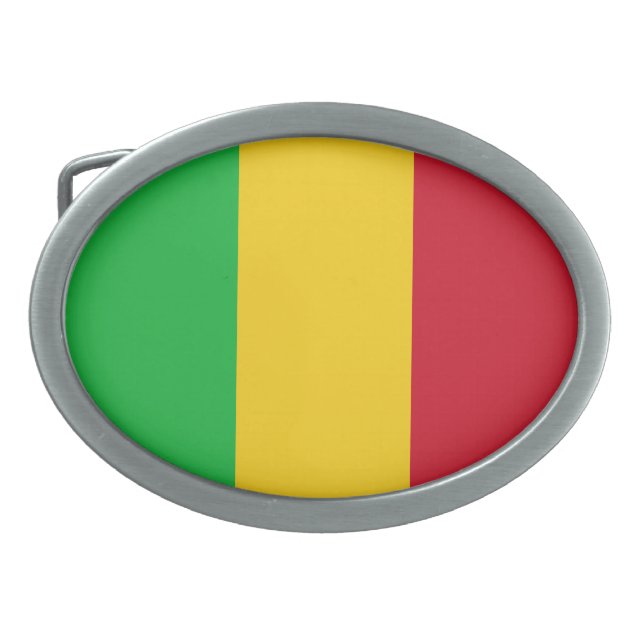 Mali Flag Belt Buckle (Front)