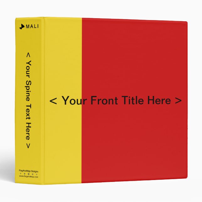 Mali Flag Binder (Front/Spine)