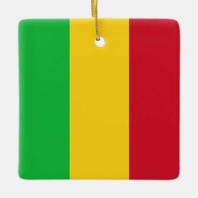 Mali Flag  Ceramic Ornament (Front)