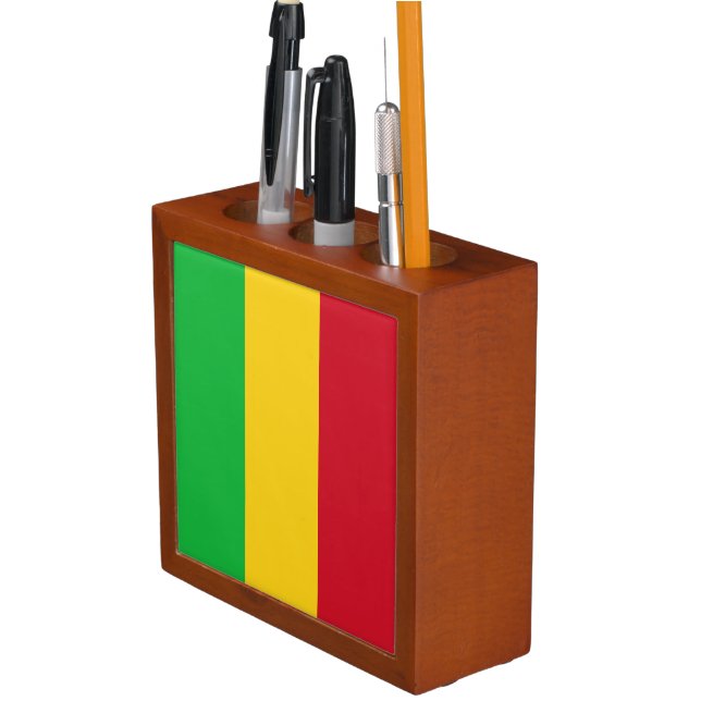 Mali Flag Desk Organizer (In Situ)