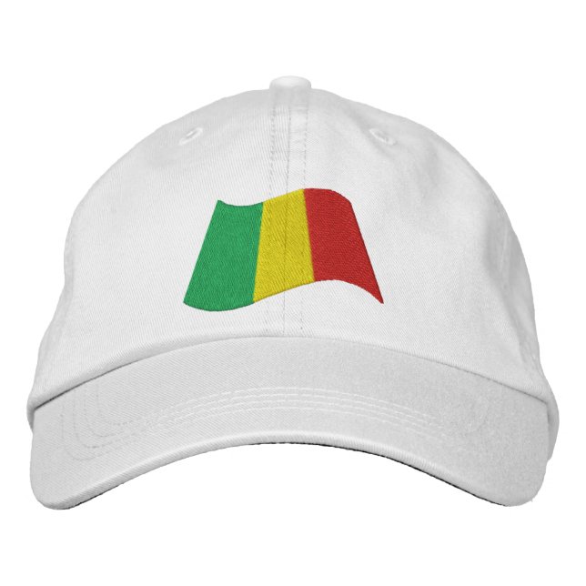 Mali Flag Embroidered Baseball Cap (Front)