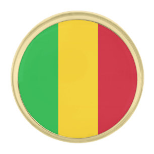 Mali Flag Gold Finish Lapel Pin