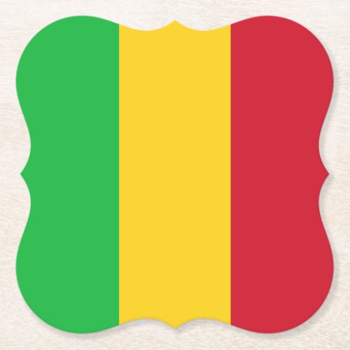 Mali Flag Paper Coaster