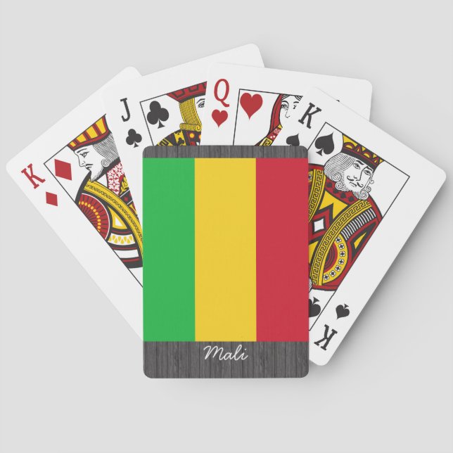 Mali Flag pillow Poker Cards (Back)