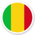 Mali Flag Round Sticker