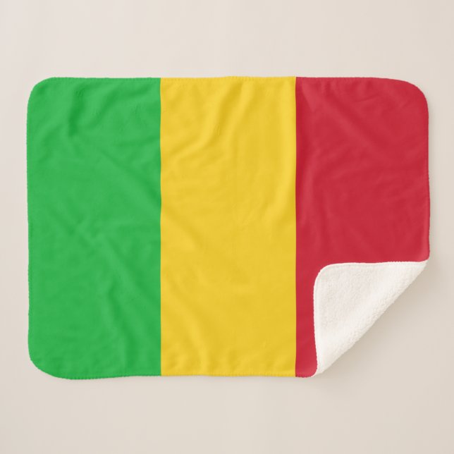 Mali Flag Sherpa Blanket (Front (Horizontal))