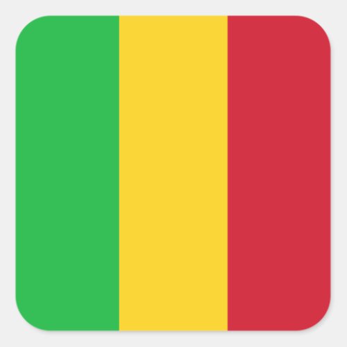 Mali Flag Square Sticker