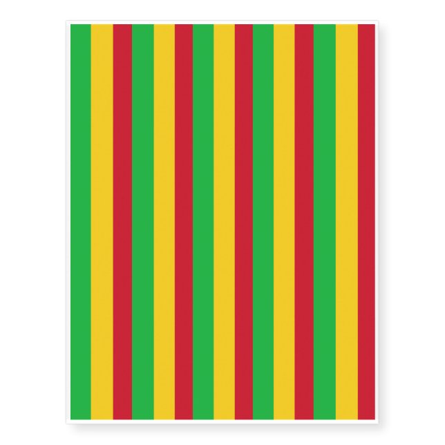 Mali Flag Temporary Tattoos (Front)
