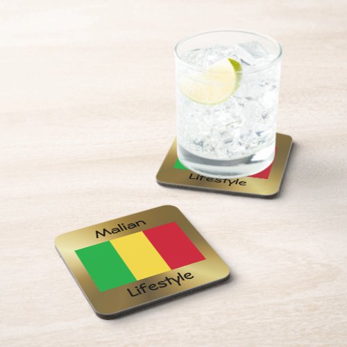 Mali FlagText Coaster