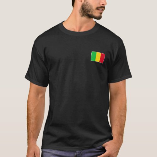 Mali Flag With Vintage Malian National Colors T_Shirt