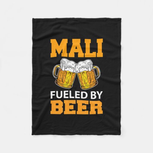 Mali Fueled By Beer  Fleece Blanket