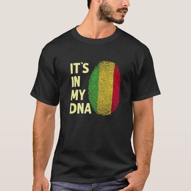Mali In My Dna Malian Flag Team Mali T-Shirt (Front)