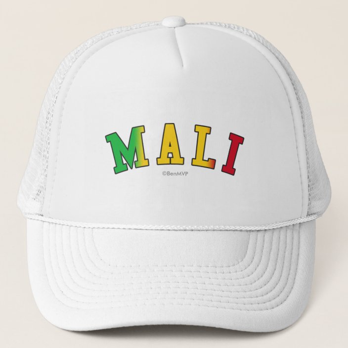 Mali in National Flag Colors Mesh Hat