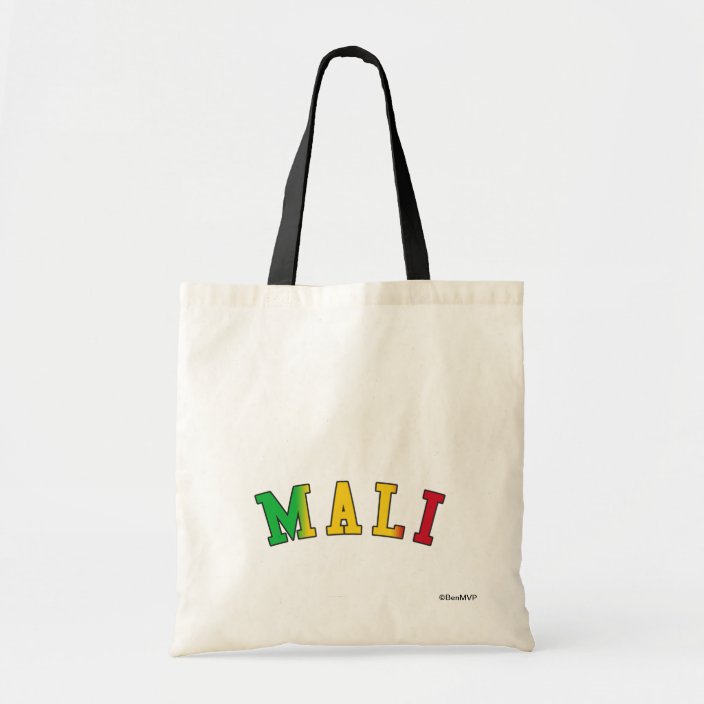 Mali in National Flag Colors Tote Bag