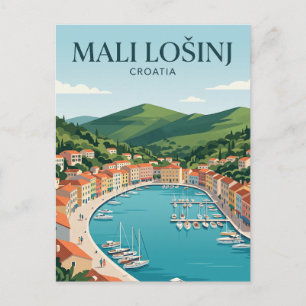 Mali Lošinj Harbor Croatia Postcard