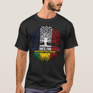 Mali Malian French France Tree Roots Flag T-Shirt