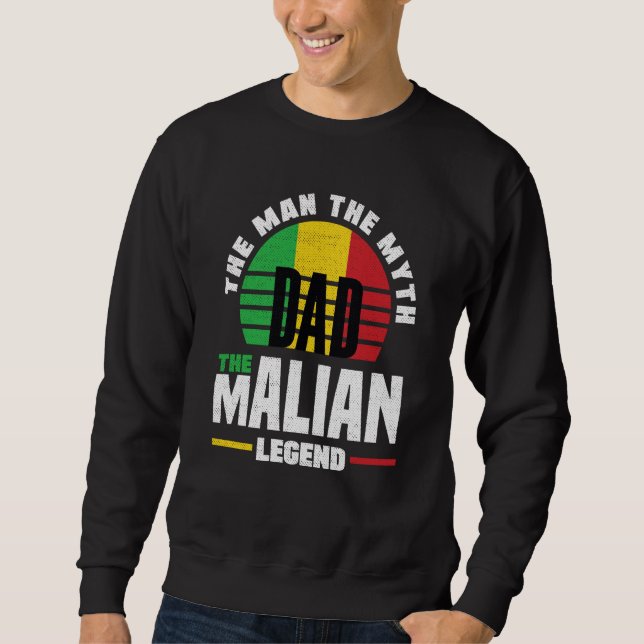 Mali Malian Mali Flag Fathers Day Sweatshirt (Front)