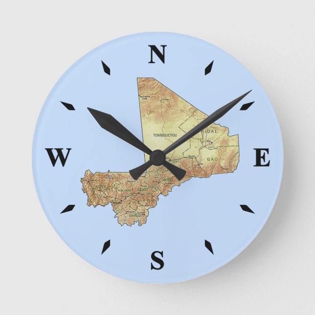 Mali Map Clock (Front)