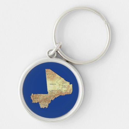 Mali Map Keychain