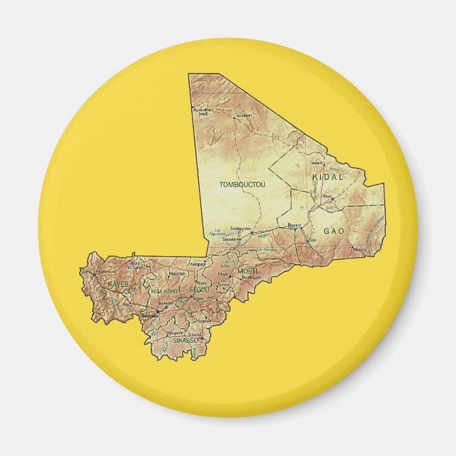Mali Map Magnet (Front)