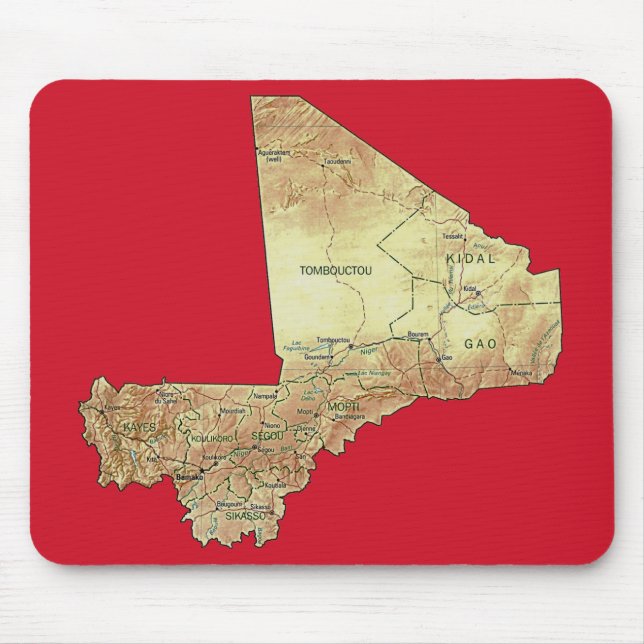 Mali Map Mousepad (Front)