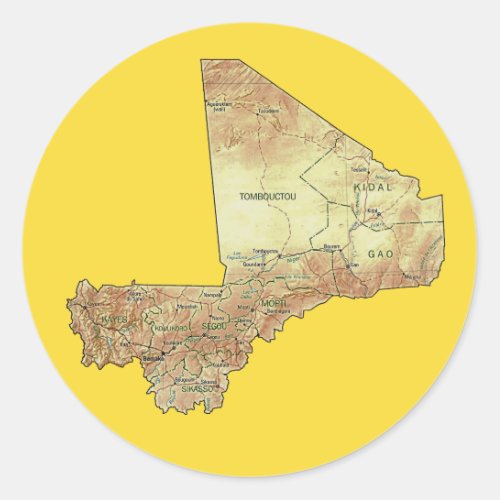 Mali Map Sticker