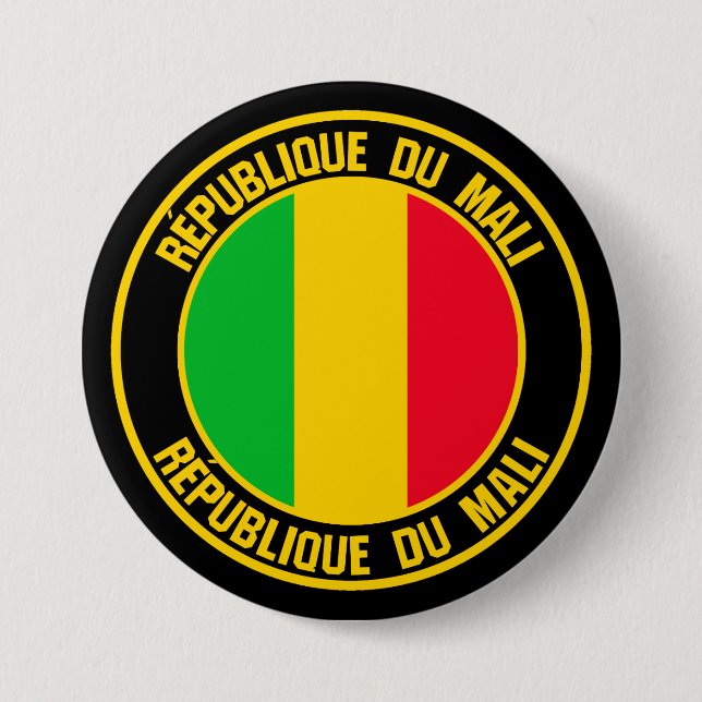Mali Round Emblem Button (Front)