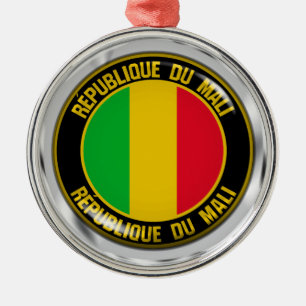 Mali Round Emblem Metal Ornament