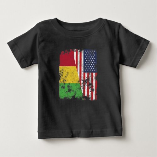 Mali USA Flag _ Half American Baby T_Shirt
