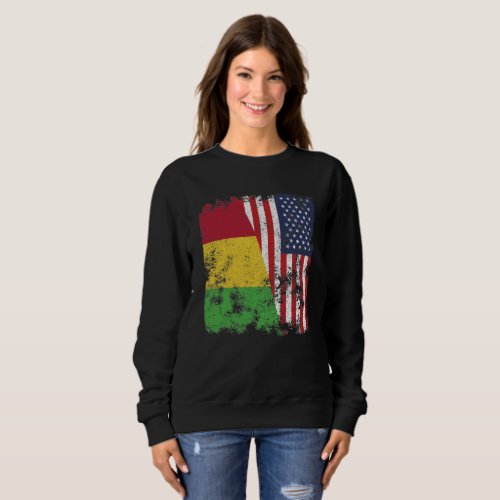 Mali USA Flag _ Half American Sweatshirt
