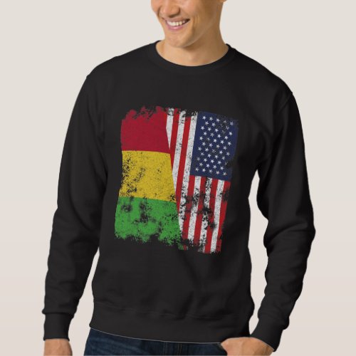 Mali USA Flag _ Half American Sweatshirt