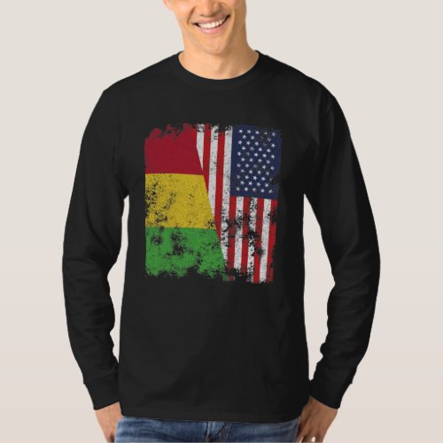 Mali USA Flag _ Half American T_Shirt
