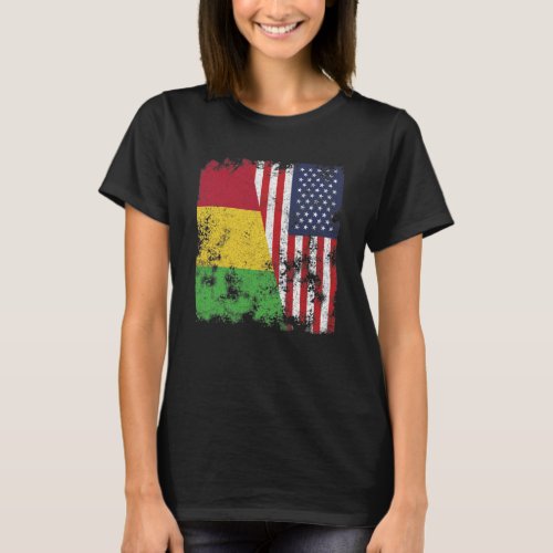 Mali USA Flag _ Half American T_Shirt