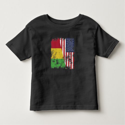 Mali USA Flag _ Half American Toddler T_shirt