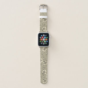 Malia Hawaiian Hibiscus Floral Tan Apple Watch Band