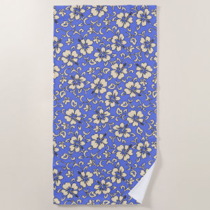 Malia Hawaiian Hibiscus Tropical Floral - Peri Beach Towel