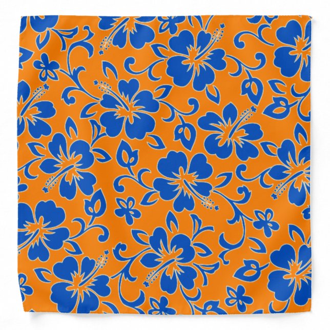 Malia Hibiscus Hawaiian Aloha Shirt Bandana (Front)