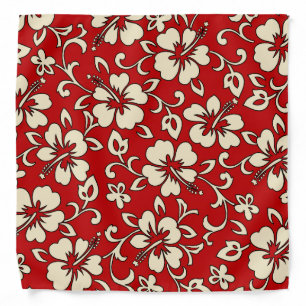 Malia Hibiscus Hawaiian Aloha Shirt Bandana