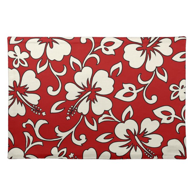 Malia Hibiscus Hawaiian Dinner Placemats (Front)