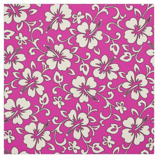 Malia Hibiscus Hawaiian Pareau Print Fabric