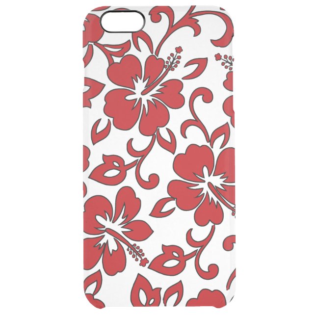 Malia Hibiscus Hawaiian Pareau Print Uncommon iPhone Case (Back)