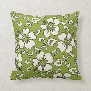 Malia Hibiscus Hawaiian Reversible Square Pillows