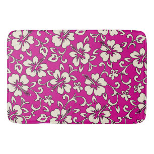 Malia Hibiscus Hawaiian Tropical Bath Mat