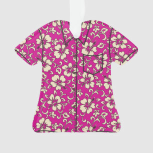 Malia Hibiscus Hawaiian Vintage Aloha Shirt Ornament