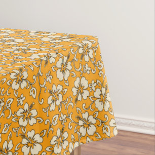 Malia Hibiscus Hawaiian Vintage Floral Tablecloth