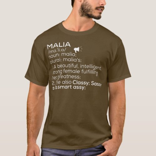 Malia Name Malia Definition Malia Female Name Mali T_Shirt